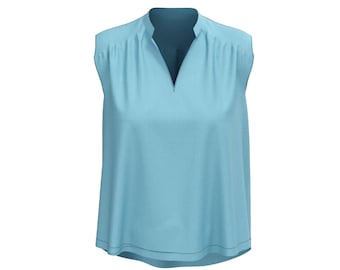 Sleeveless Blouse Sewing Pattern: Beginner Women, US 6-14 (Digital Download)