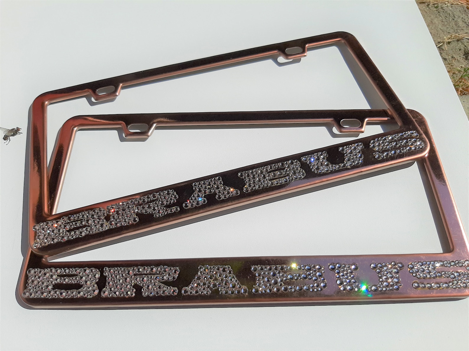 Personalized Mercedes BRABUS ROSE GOLD License Plate Frame Etsy