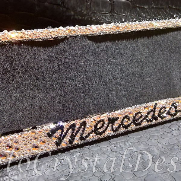 Bling Mercedes License Plate Frame Etsy