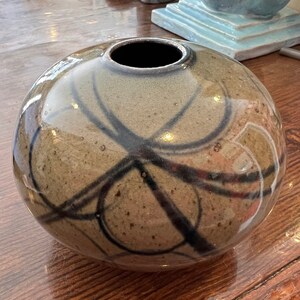 Original Starr Pottery Decorated Orb Vase Form Perfect For The Decor and More Hanover Pennsylvania SIGNED DATED