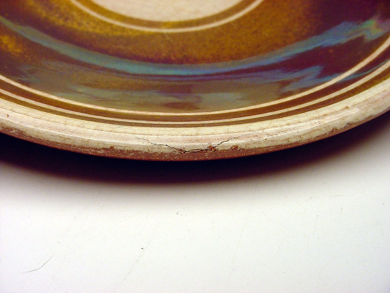 Listed Oklahoma Artist 1937 Roger Corsaw Luster Glazed Studio Pottery Bowl SIGNED