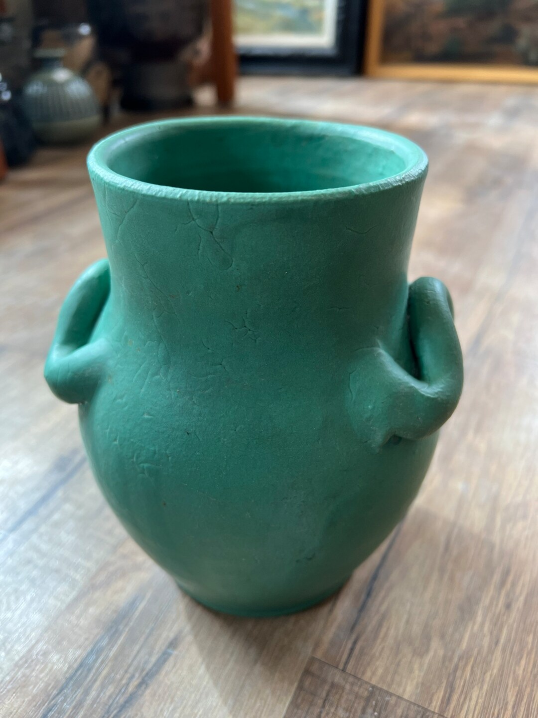 1939 Mat Matte Matt Green With Curdling Effects in the Manner of Bybee