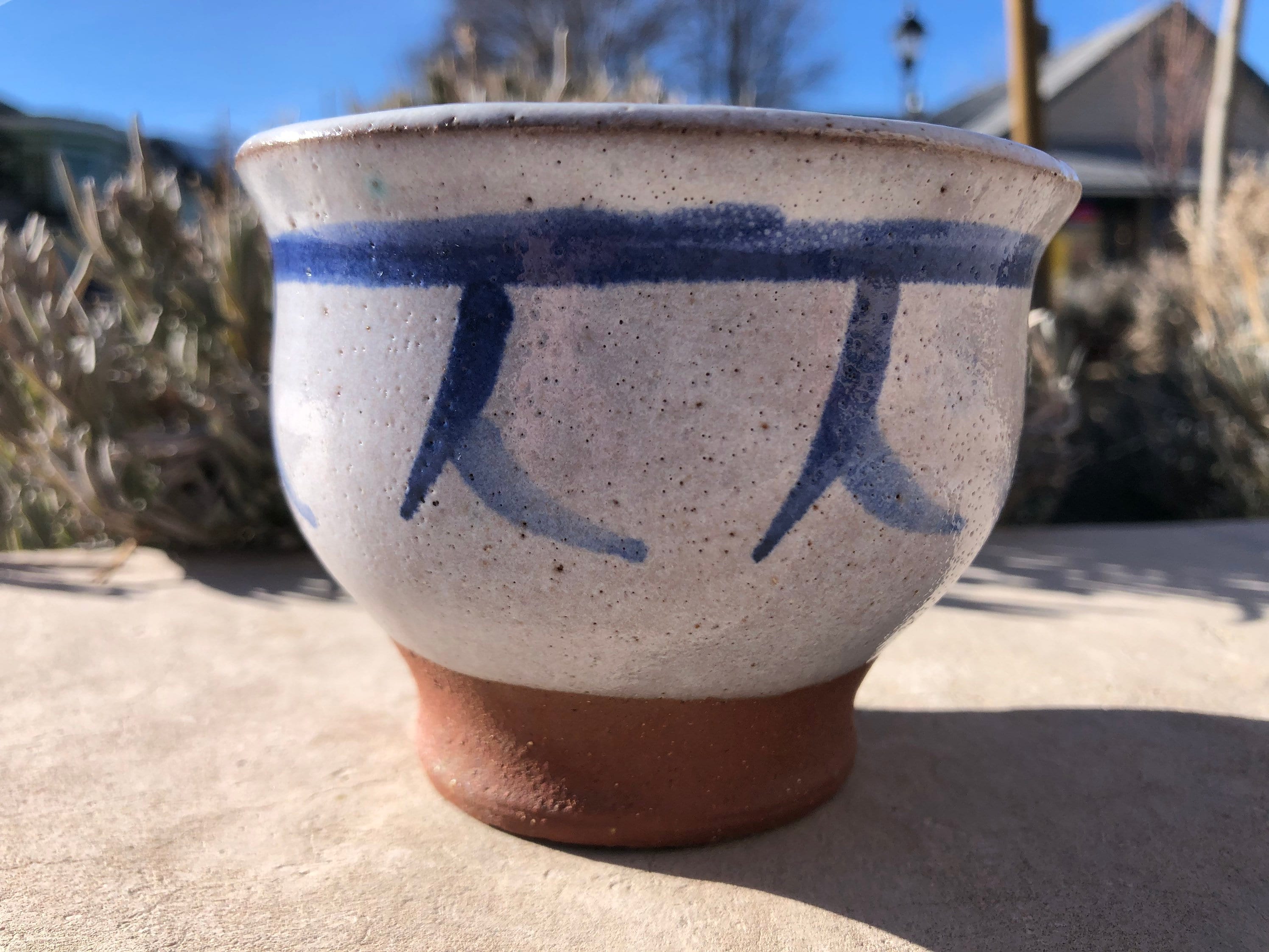 Vintage Pacific Stoneware Cup: Bennett Welsh Signed Red Clay Vessel
