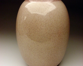 1950年代の斑点模様の釉薬をあしらったスタジオ陶器の花瓶：オハイオ