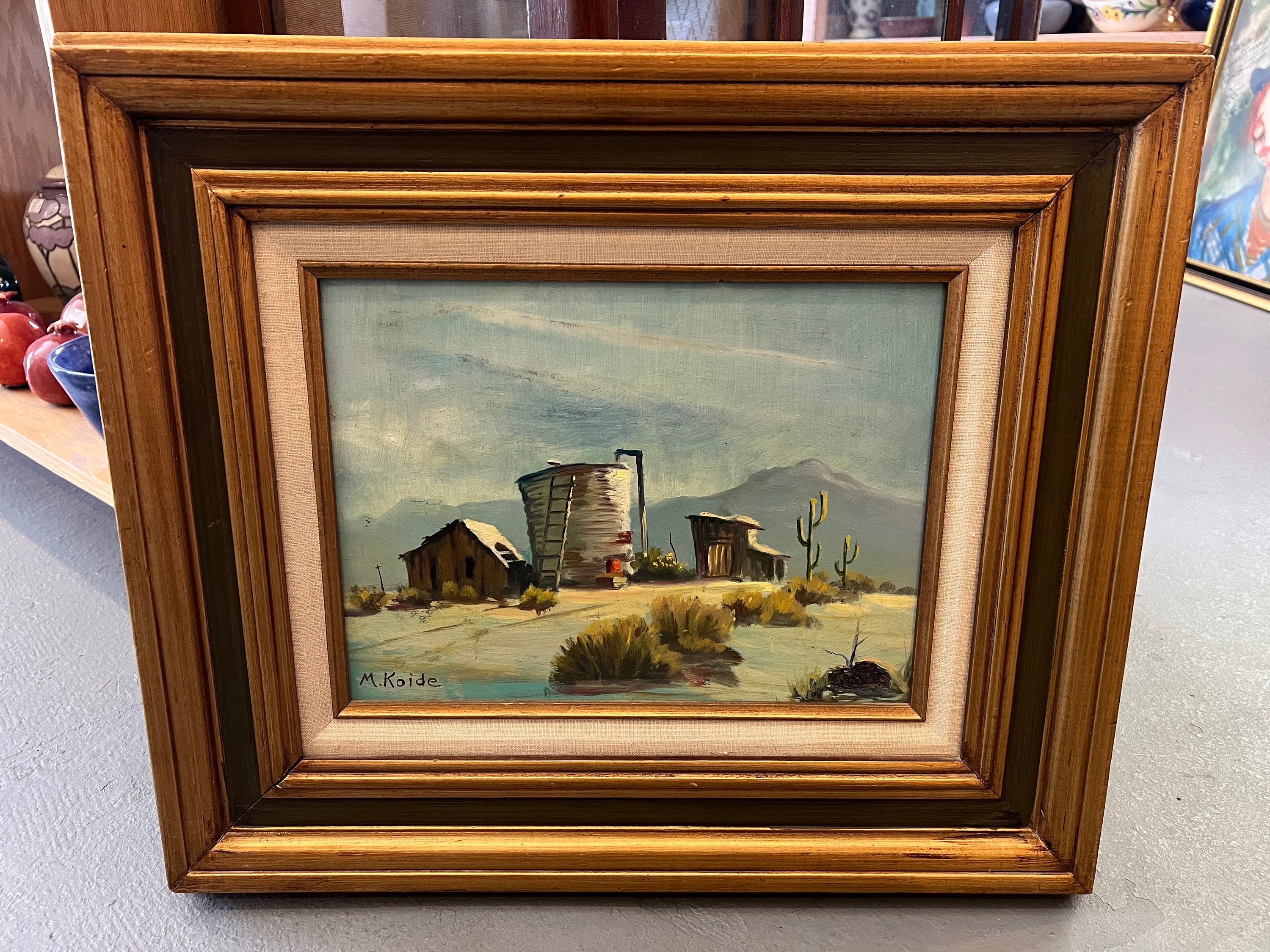 Circa 1968 Original Oil on Wood Panel by Listed San Diego