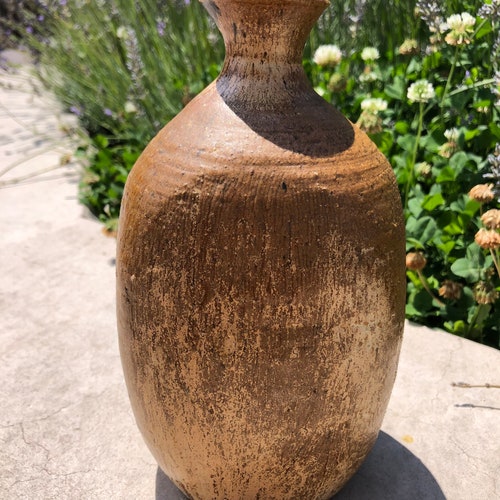 Circa 1970's MCM Original David Hernandez Altered Brushed shops Surface Rutile Glazed Design Earthenware Vase SIGNED for the Modernist Decor