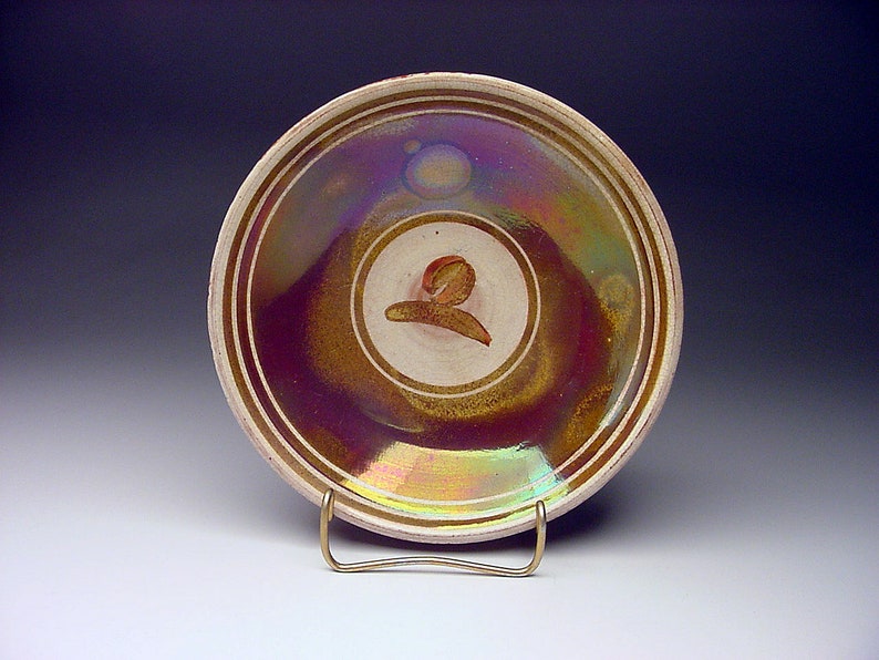 Listed Oklahoma Artist 1937 Roger Corsaw Luster Glazed Studio Pottery Bowl SIGNED