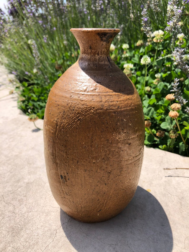 Circa 1970's MCM Original David Hernandez Altered Brushed shops Surface Rutile Glazed Design Earthenware Vase SIGNED for the Modernist Decor