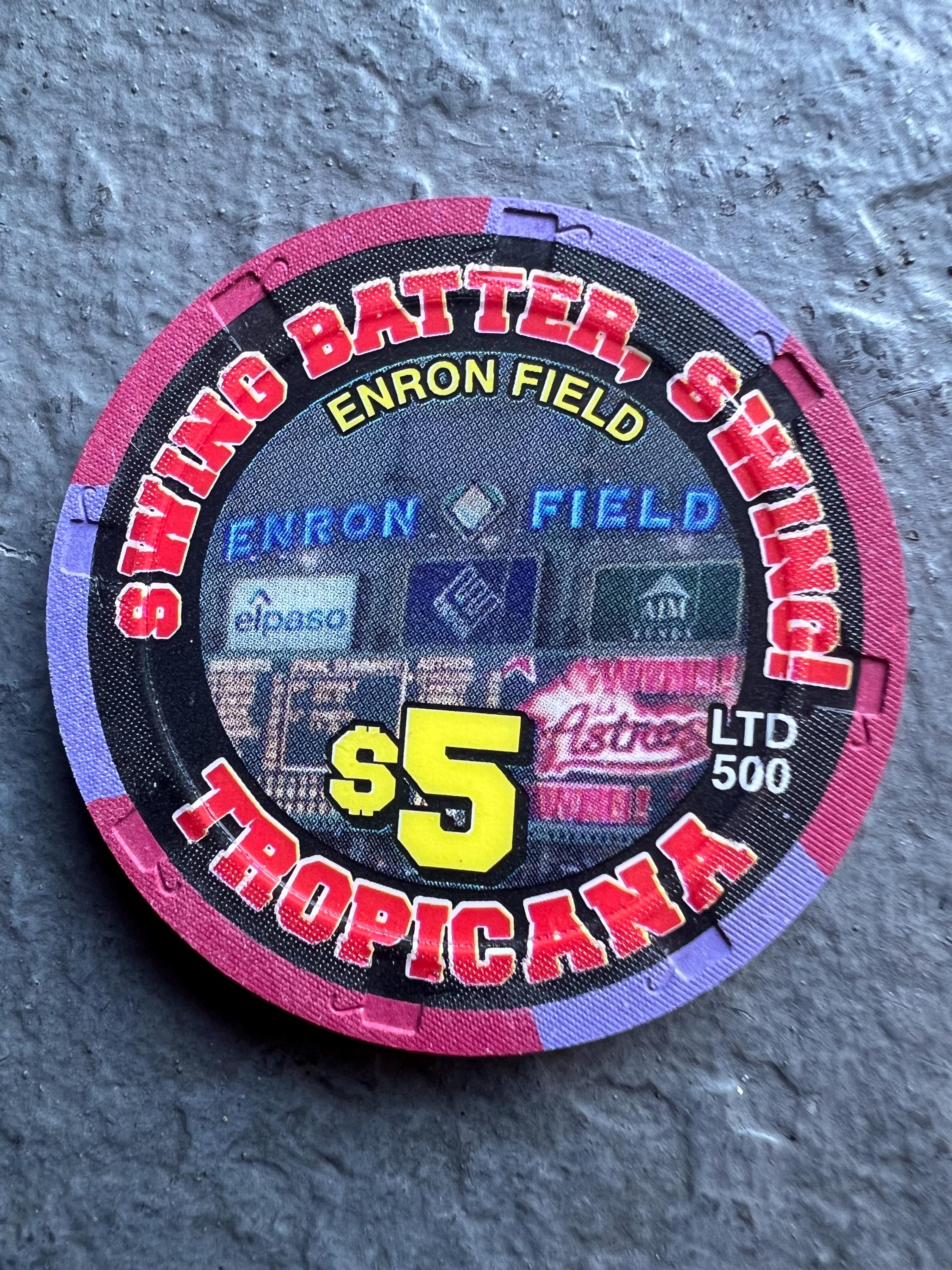 Vintage Enron Field Casino Chip: Swing Batter Series, Las Vegas Tropicana -  Etsy