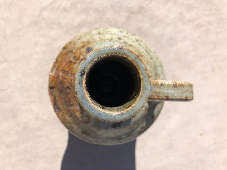 Circa 1978 Listed California North Carolina Florida Potter Artist Paul Frehe Handled corked studio pottery pottery jug SIGNED 1948-