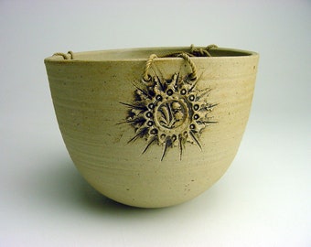 Charles Abbott Mid-Century Modern Studio Pottery Hanging Planter