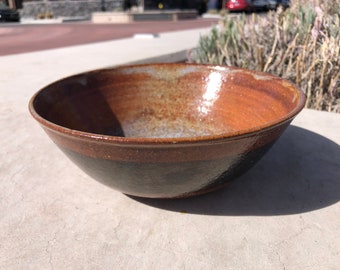 1978 Studio Pottery Bowl: Signed Glazed Ceramic, MCM Decor