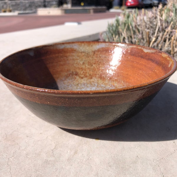 Circa 1978 Original Decorated Studio Pottery Bowl in the Manner of the Pond Farm SIGNED finely thrown DTTD