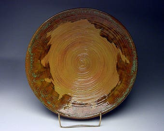 MCM Drip Glaze Studio Pottery Bowl - Fern M. Giorgi Signed 1947