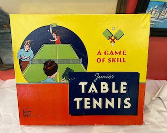 Vintage 1938 Gropper Toys Table Tennis Set: Brooklyn Made Ping Pong Game