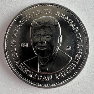 1984 Ronal W Reagan 40 amerikanischer Präsident Double Eagle Gedenkmedaillenmünze mit COA