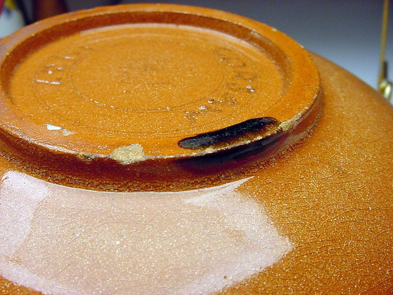 Listed Oklahoma Artist 1937 Roger Corsaw Luster Glazed Studio Pottery Bowl SIGNED
