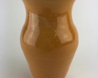 Circa 1935 John Kovacs art Studio Pottery Vase Mountainside New Jersey signed yELLOW WPA ERA