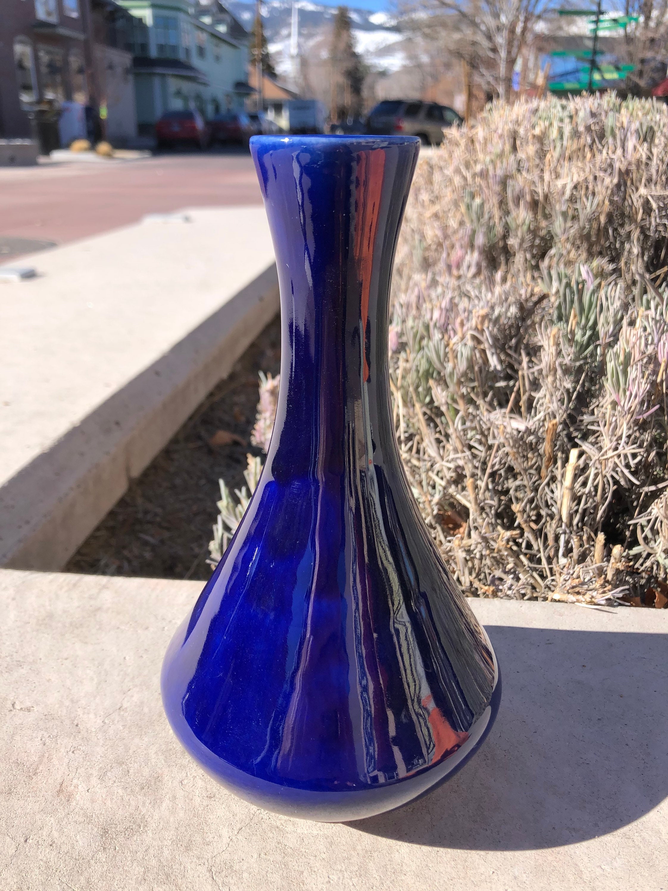 Circa 1885 Cincinnati Art Pottery Vase: Kezonta Portland Blue