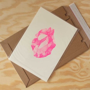 packaging of a a4 riso print poster