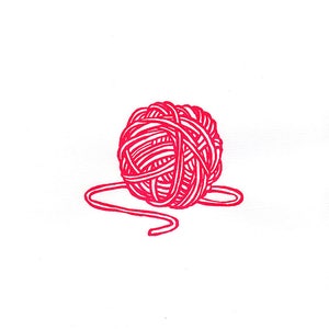 Red Wool Yarn Ball image 7