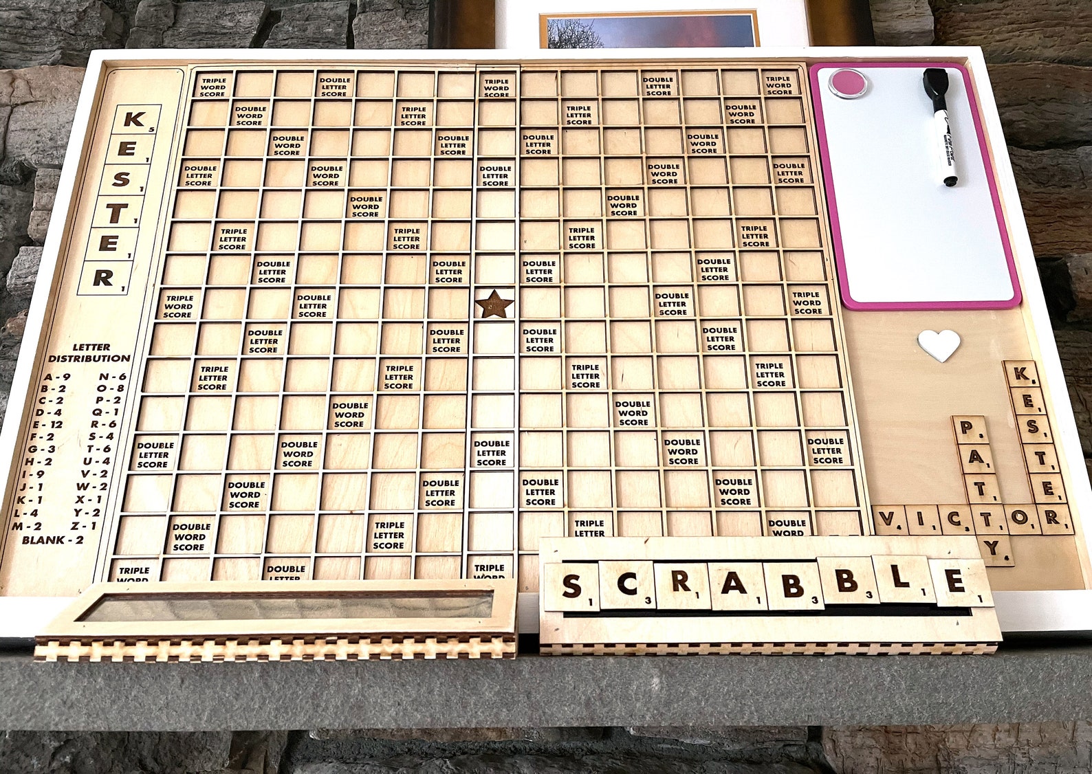 Extra Large Scrabble Board for Your Wall Made With Premium Etsy