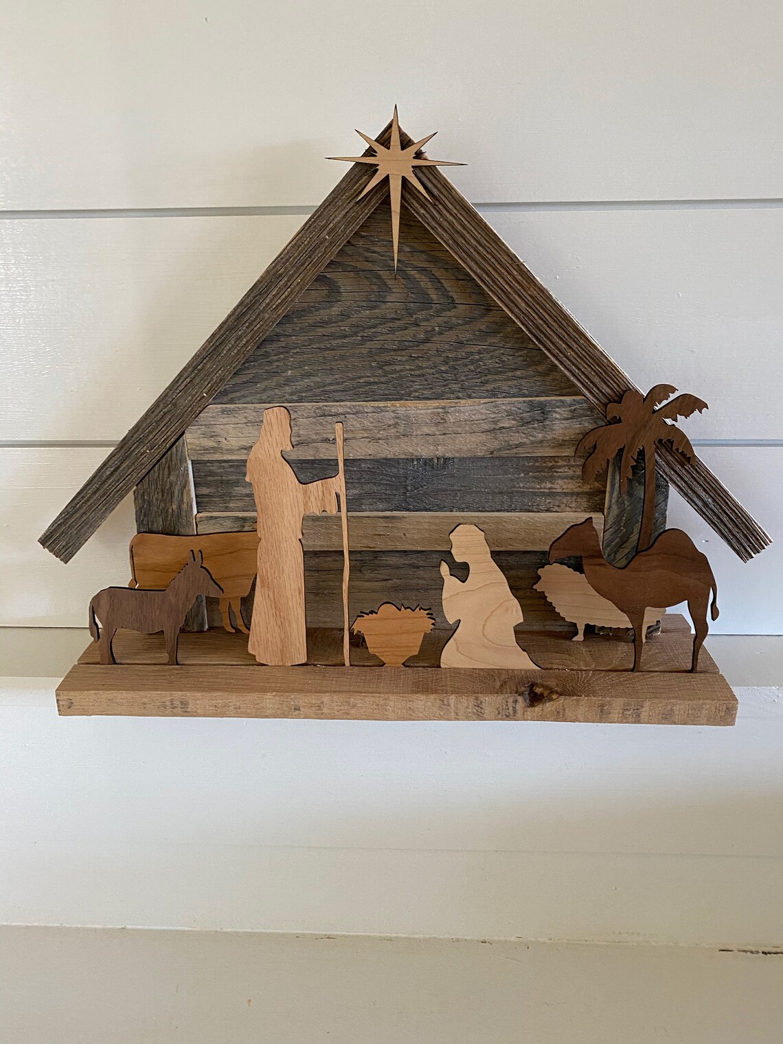 Rustic Nativity Scene Nativity Scene Rustic/Reclaimed wood Etsy