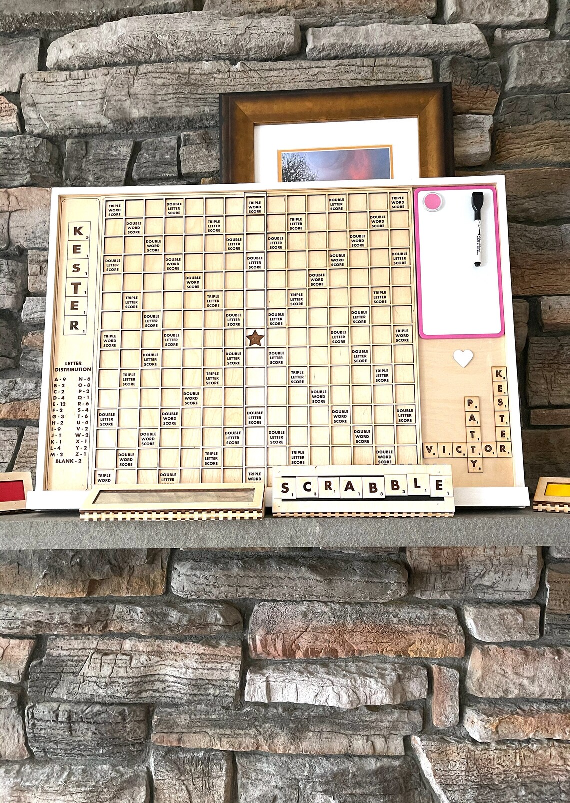 Extra Large Scrabble Board for Your Wall Made With Premium Etsy