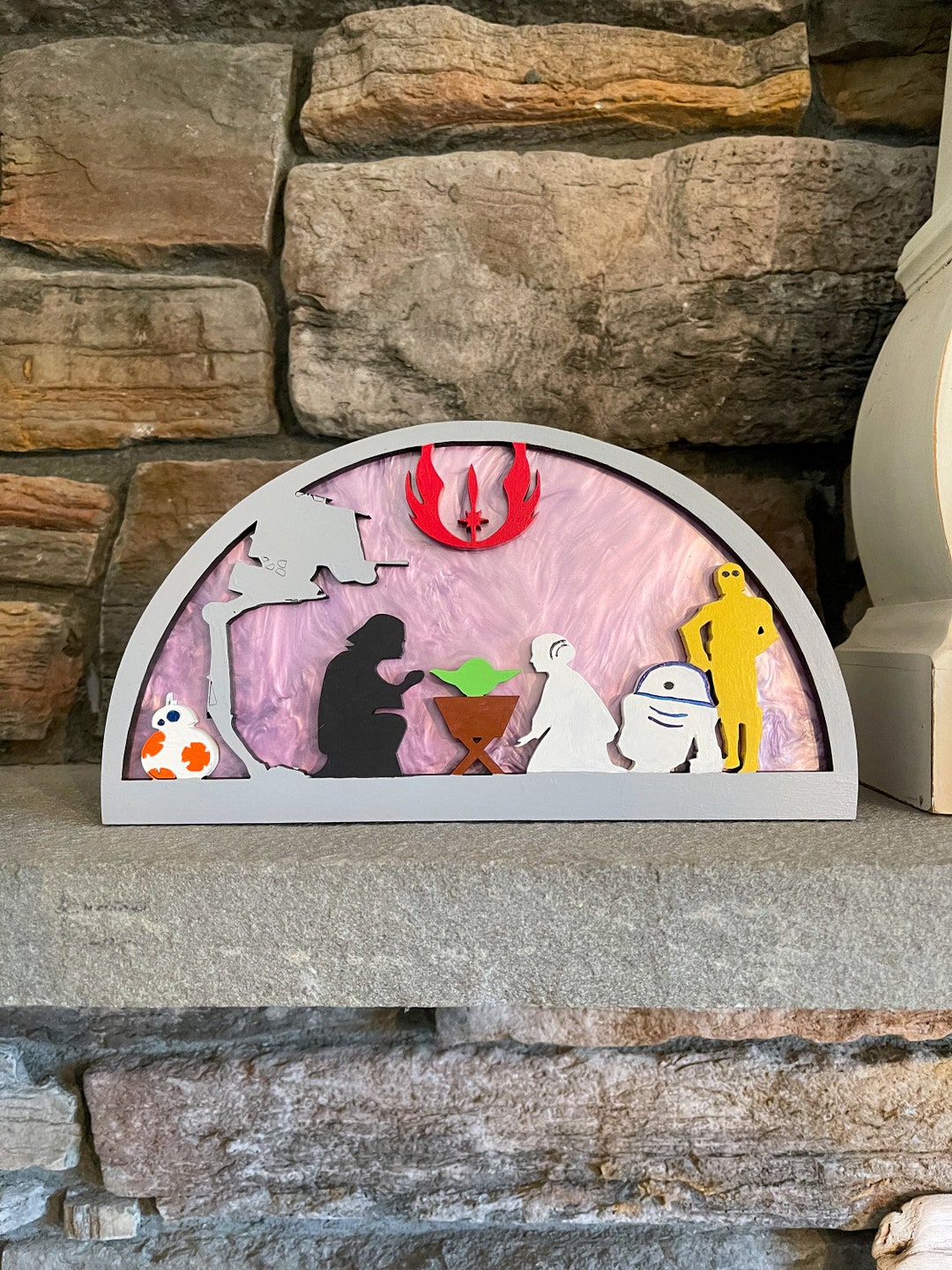 Large Star Wars Nativity Scene With Princess Leia, Darth Vader, BB8