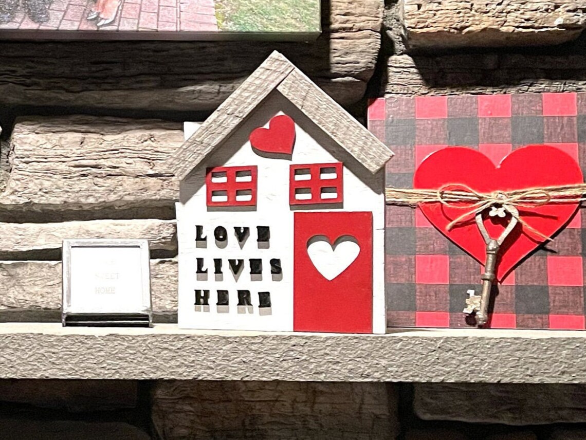 Rustic New Home Valentine's Day House love Lives Etsy