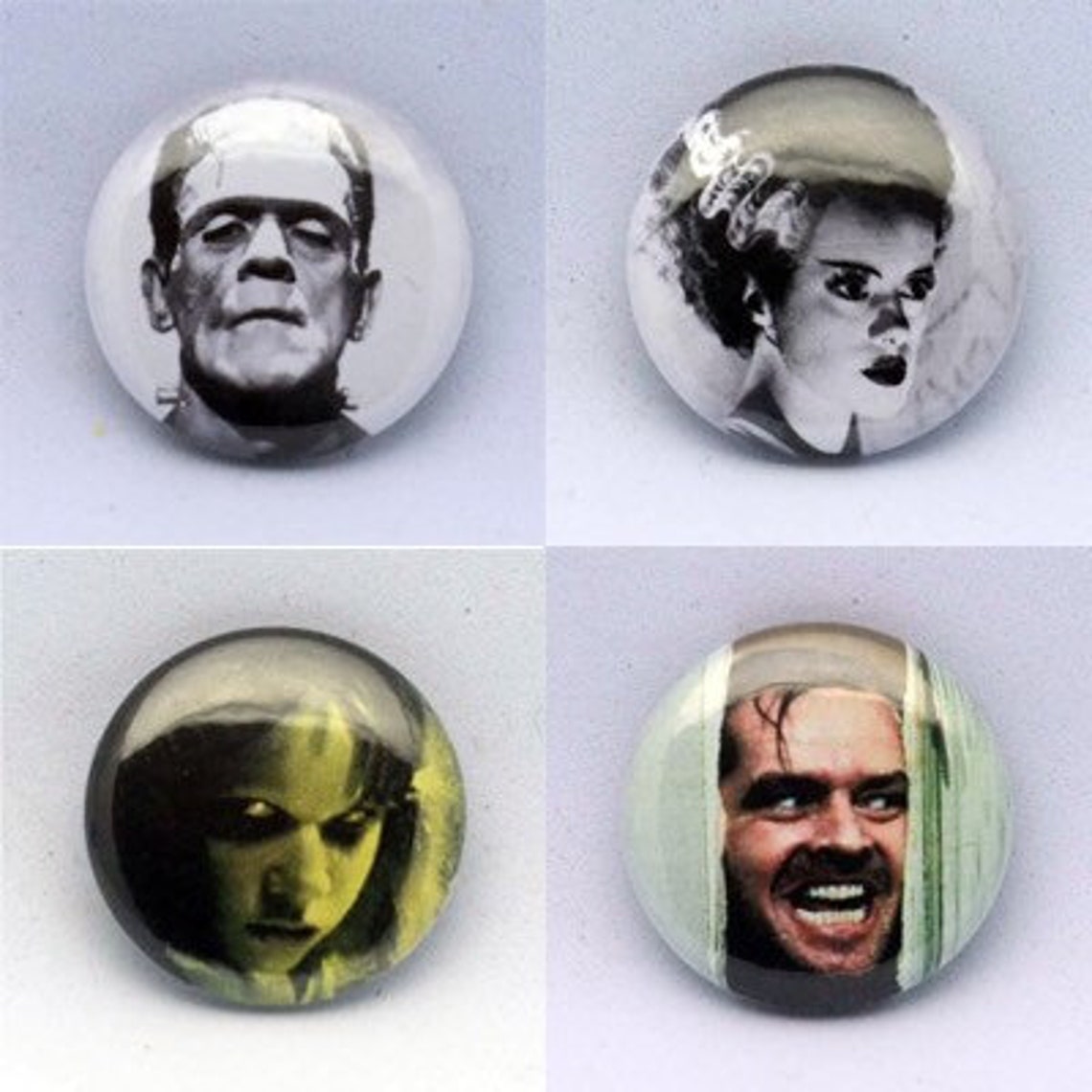 4 Pack Classic Horror 1 Pin Back Buttons | Etsy