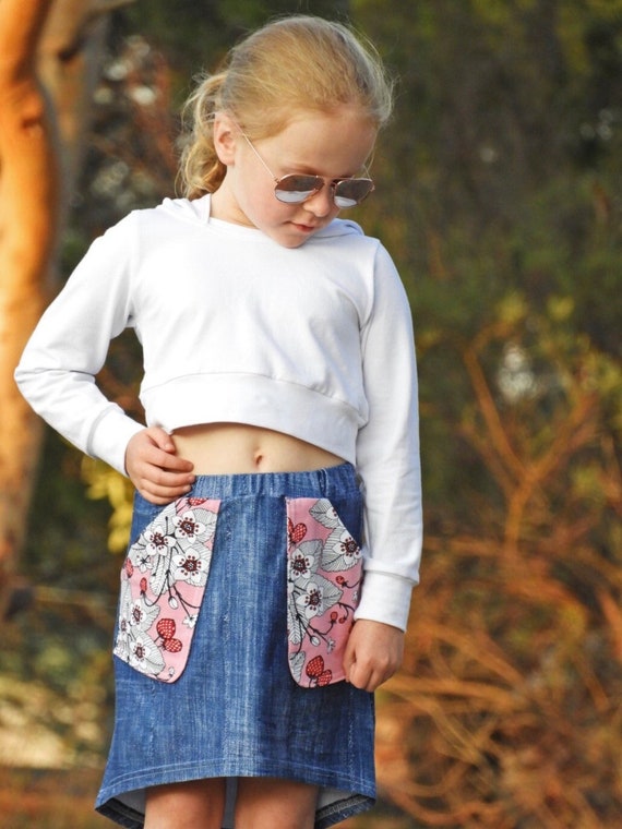 Wallacia Hi-lo A Line Skirt Size 1 to 14 Children/girls PDF Sewing 