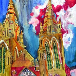 Truro Cathedral, Limited Edition Giclee Print of Truro, Cornwall