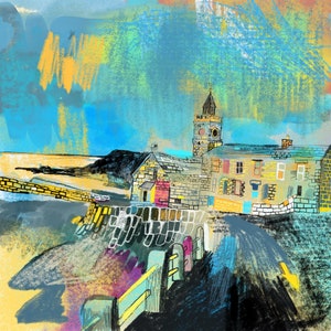 Porthleven, Limited Edition Giclee Print van Porthleven, Cornwall
