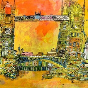 Tower Bridge, Limited Edition Giclee Print of London, England