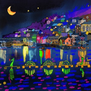 Mousehole Lights, Greetings Card of Cornwall