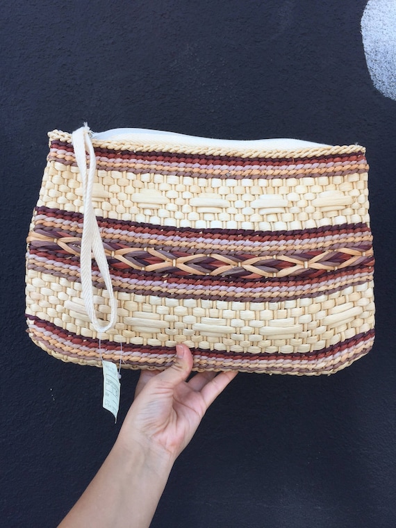 Vintage Straw Clutch Etsy