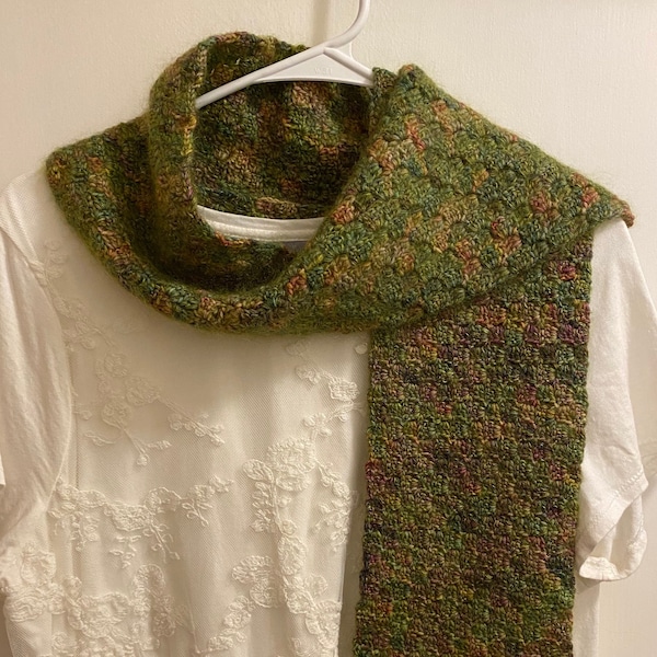 Scarf in Greens and Mohair