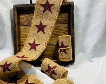 star burlap ribbon