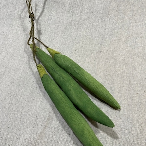 Green Beans  Cluster Pole Beans Handmade Beans Fabric Bean Handmade String Beans Handmade Fabric Vegetables Fake Greenbeans Food Handmade