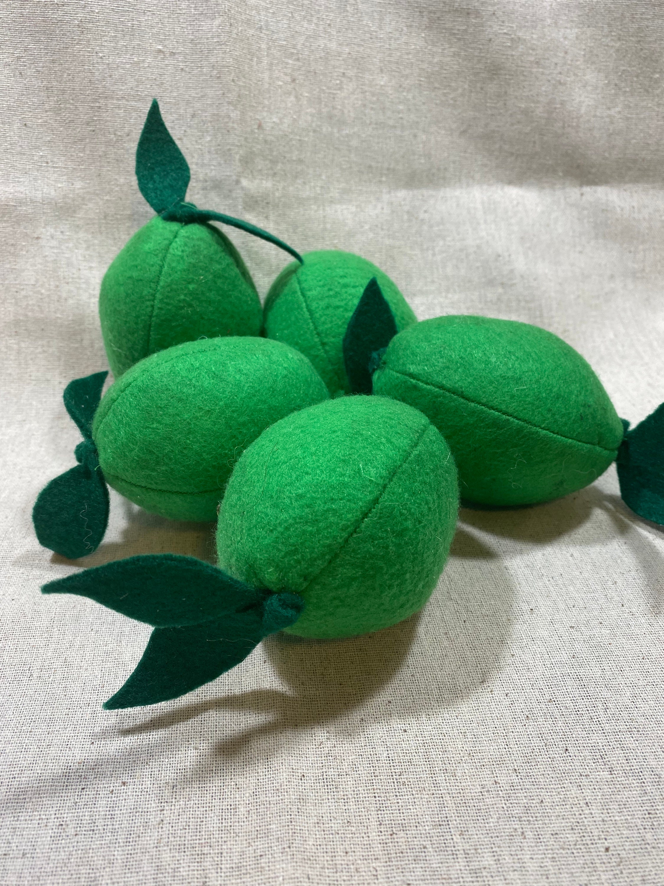Limes Felt Limes Play Fruit Fake Limes Limes for Your Etsy