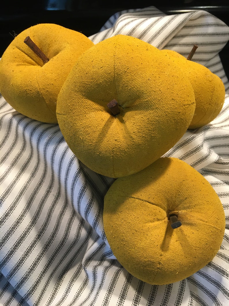 Apples Yellow Farmhouse Apples Fake Apples Primitive Apples Etsy