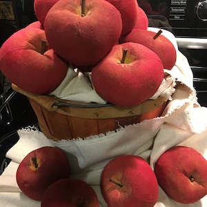 APPLES Antique Handmade Farmhouse Primitive Apple Farmhouse Apples Primitive Apples Handmade Apples Fake Apples Fake Fruit Fake Apples