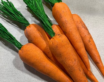 Carrots, Fake Carrots, Farmhouse Carrots, Handmade Carrots, Reindeer Food, Cinnamon Carrots Prop, Food, Easter Carrots Bunny, Play Carrots.