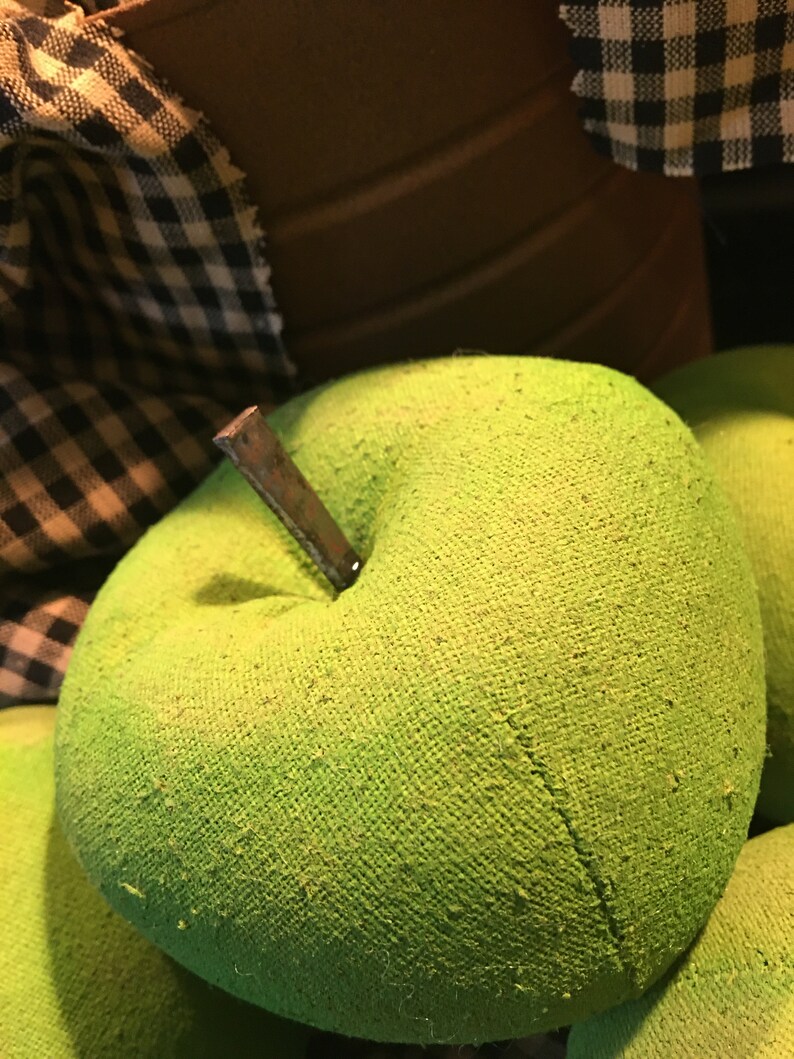 Farmhouse Apples Green Apples Primitive Apples Handmade Etsy