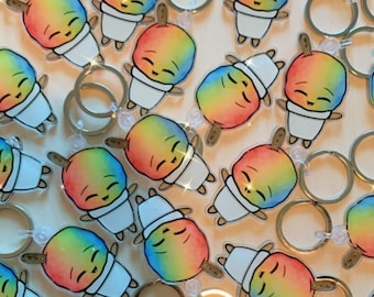 Rakglasnyckelringar | Regnbåge, Hawaii, HI, Akryl, Kawaii, Berlocker, Smycken, Hellocutestuff |