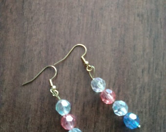 Red White And Blue Chandelier Earrings