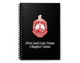 Cuaderno de espiral Delta Sigma Theta - Diario personalizado de hermandad