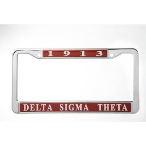 Delta Sigma Theta License Plate Frame