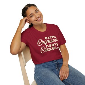 Extra Crimson Heavy Cream Delta Sigma Theta Sorority Fashion Statement T-Shirt immagine 4